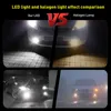 KATUR 2PCS H27W / 2 881 Lampor för bilar Dim Driving Lamp High Lights Car Light Sourse 6000K Vit H27W H27 LED