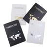 Titulaires de cartes PU Cuir Passeport Couverture Bagage Tag Set pour hommes Femmes Voyage Valise ID Nom Adresse Titulaire