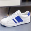 Scarpe casual di design da uomo bianco blu per il tempo libero all'aperto scarpe sportive classiche suole piatte antiscivolo resistenti all'usura suole in gomma di alta qualità