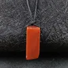 Irregular Natural Stone Red Agate Handmade Rope Chain Pendant Necklaces For Women Men Decor Jewelry Fashion Accessories