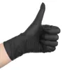 Zwarte handschoenen wegwerp latex gratis poeder-vrij examenhandschoenmaat Kleine medium grote x-grote nitril vinyl hand cover S XL 210622