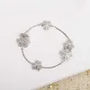 2022 HOT PURE 925 Sterling Silver smycken Kvinnor Flower Cherry Armband Party Wedding Diamond Luxury Brand Top Quality Lock Cute