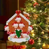 2021 Presente de Natal pingentes de Natal personalizado decorações de Natal biscoito casa família Natal pendurado ornamento de madeira