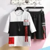 Stili di moda Completi da uomo Vestiti hip-hop Streetwear Vestito estivo Uomo e pantaloni Due pezzi Set hip-hop Casual X0610