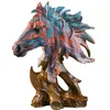 Novelty artiklar Eagle Horse Lion Skulptur prydnad färg oljemålning harts staty för inredning hem dekor modell kreativt vardagsrum hantverk