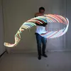 شريط الجمباز الإيقاعي شرائط ملونة مضيئة للصالة الرياضية للرقص RGB توهج Led Poi لدعائم يد البطن لتزيين الحفلات