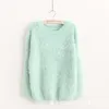 Solid Shirts Cotton Linen Blouse Plus Size Oversize Turtleneck Slim Jumper Women Knitted Ribbed Pullover Sweater 210514