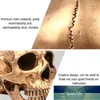 ハロウィーンの頭蓋骨現実的な見えている頭蓋骨の人間の骨格の頭蓋骨樹脂モデル樹脂モデルハロウィーンパーティーの供給工場価格の専門家のデザイン
