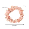 Satin Large Intestine Scrunchies Hairbands Pure Color Thin Ponytail Holder Hair Tie Circle Rope Accessories M3796