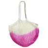 Home Storage Bags Cotton Shopping Bag Foldable Reusable Shopping Grocery Bagfor Vegetable and Fruit Cottons Mesh Market String Net ZC937