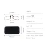 Sonnenbrille Tragbare Papierlesegläser Kompakte Nase Brillen Brieftasche Telefon SOS Clip Rezept
