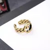 2021 New Fashion Cluster Rings Brass Retro Twisted Open Ring Ladies Wedding Party Designer Jewelry Size Adjustable High Quality With Box