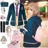 Chiaki Nanami Costume Cosplay Danganronpa 2 zaino copricapo parrucca Scuola Uniforme Giapponese Anime Halloween Per Le Donne Ragazza Y0913