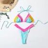 Kvinnors badkläder 2022 sommar sexig thong bikini set damer baddräkt två stycken underkläder baddräkt kvinnor strandkläder biquini brasilian