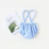 Summer Baby Small Lattice Braces Body Pants Loose Cotton And Thin Pants. Girl Jumpsuit Overalls Kids 210515