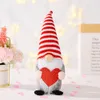 Articles de fête Saint Valentin Gnome en peluche Nisse scandinave fait à la main suédois Tomte décorations elfe maison Table ornement XBJK2201