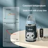 USB Isolatie Flessenwarmer Glas Brede Mond PPSU Valbestendig Constante Temperatuur Quick Flush Melk Leuke Babyfles 211023