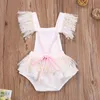 3M-3Y Summer Princess born Infant Baby Girls Romper Lace Tassel Tutu Birthday Party Clothes For Girl Jumpsuit 210515