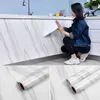 3D Marble Vinyl Film Self Adhesive Waterproof Wallpaper for Bathroom Kitchen Cupboard Countertops Contact Paper PVC Wall Sticker 210722