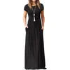 Elegante lange zomer jurk vrouwen korte mouw maxi jurk dames partij casual jurken vrouwelijke gewaad femme groen rood xxl