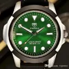 Orologio da uomo al quarzo impermeabile luminoso da donna Orologi sportivi subacquei Cinturino in pelle quadrante verde blu Reloj Hombre Orologio Relogio nk polso