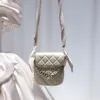 Borsa a tracolla moda in vera pelle morbida Borsa a tracolla design rombo bianco nero 3 stili borsa a conchiglia fresca borse ascellari da donna C