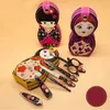 Nagelkonstsatser Anglnya 6PCSSet Russian Doll Manicure Set Scissors Tool Travel Kit Clipper Care Grooming Portable Pedicure3014695