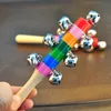 Rainbow rattles color baby infant educational early education toys exercise children's wrist arm hand-eye coordination ability