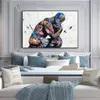 Thinker Man Graffiti Art Paintings on the Wall Art Posters and Prints Portrait of Think Canvas Pictures For Living Room Cuadros