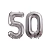 Decoración de la fiesta 30/40 pulgadas 2 unids plata de aluminio globos 18 cumpleaños aniversario suministros de aniversario de género revelan