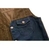 IEFB وظيفة العسكرية اللون كتلة المرقعة متعددة جيب زوجين سترة الأزياء أكمام waiscoat ملابس العمل الرجال Y4482 210524