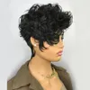 Brazilian Human Hair Curly Wig 250% Short Bob Pixie Cut Wigs For Black Women Preplucked Indian Remy Daily Cosplay