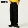 IEFB Mäns Sommar Koreanska Trend Svärd Byxor Mäns Lösa Straight Solid Färg Causal Business Pants Black Bottoms 9Y7614 210524