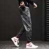 Jeans Men Stretch Jogger Pants Loose Fit Say Hi To The Denim Version of Sweatpants The Elastic Drawstring Waist Cargo Pants X0621