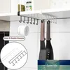 Hooks & Rails Black/White Iron 6 Cup Holder Hanging Kitchen Bathroom Cabinet Door Shelf Removed Storage Rack Hanger Organizer Decor1 Factory price expert desig