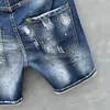 Lässige Jeansshorts für Herren aus italienischer, europäischer und amerikanischer Mode, hochwertige Wäsche, reines Handschleifen, Qualitätsoptimierung DAD006