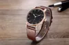 Luxe merk mannen horloges ultra dunne lederen klok mannelijke quartz sport horloge mannen waterdichte casual polshorloge relogio 210517
