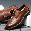 38-48 chaussures en cuir hommes Gentlemans élégant confortable affaires hommes chaussures classiques # LH10001 hommes chaussures habillées en cuir