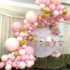 Kit ghirlanda di palloncini con farfalla rosa Decorazioni per baby shower Decorazioni per feste di compleanno per ragazze Decorazioni per feste di matrimonio 210626
