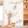 Schattige koala aap muurstickers jongen gilr kinderen kamer decoratie esthetische boom woonkamer slaapkamer tv sofa achtergrond decor poster 211112