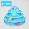 4 Livelli Cat Toy Tower Tracce Giocattoli Interactive Intelligence Training Piastra di divertimento Prodotti per animali Tunnel 210929