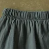 Johnature женщины сплошные цветные карманы пэчворк ретро вышитая юбка пружина свободно комфортабельный комфортный все-матч 4 цвета юбка 210521