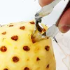 Taglierina in acciaio inossidabile argento Pelapatate per occhi di ananas Clip per rimozione di semi di ananas Frutta Verdura Utensili da cucina per la casa