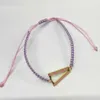 V-vormige driehoek vrouwen gevlochten armband verstelbare tweekleurige handgemaakte riem lucky armband touw stiksels nationale stijl G1026