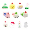 Squishy leksaker jul sensory finger squeeze snögubbe tpr mjuk lim liten djur söt husdjur docka roligt leksak squishies barn stress reliever fest dekor