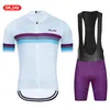 레이싱 세트 2022 Raudax Summer Brockyable Team Cycling Jersey 세트 자전거 착용 의류 19D 젤 패드 반바지 MTB Short Sleeve Sportwear