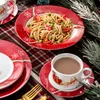 2021 Veveet 30/60-х частей керамический фарфоровый рождественский узор подарок посуда посуда обеда с чашкой блюдце десертный суп обеда