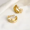 Hoop Huggie -Persönlichkeit 45 mm Big Gold Hoops Ohrringe Minimalist Dicker runder Kreis für Frauen Golden trendy Party Geschenk HipHop RO2312726