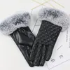 5つの指の手袋の女性冬の暖かいベルベットの暖かい暖かい走行中の女性のウィンドストーパーを守る