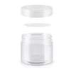 50 G 80 ML Plastic Pot Jars Round Clear Leak Proof Plastic Cosmetic Container Jars with Aluminum Lids for Travel Storage Make Up, Eye Shadow, Nails, Powder, Paint, Jewelry